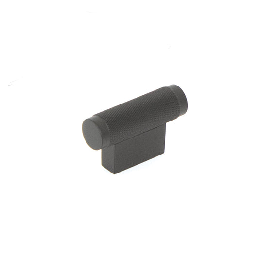 Brighton Solid Brass Knurled T Knob Matt Black 50mm