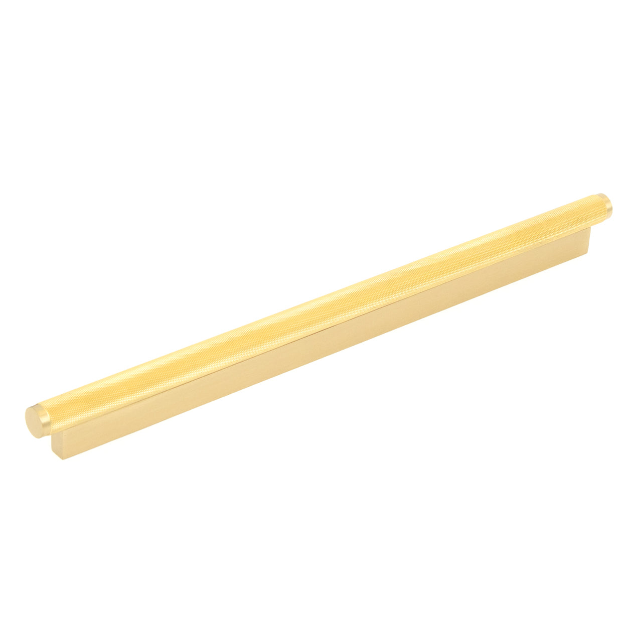 Brighton Solid Brass Knurled Pull Handle Brushed Satin Brass 320mm