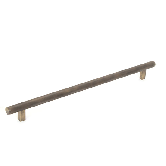 Bellevue Solid Brass Knurled Appliance Pull Dark Brushed Brass 416mm