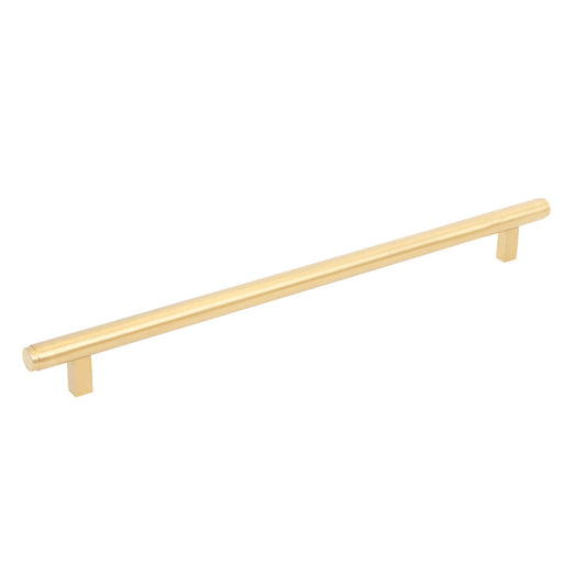 Bellevue Solid Brass Plain Appliance Pull Brushed Satin Brass 416mm