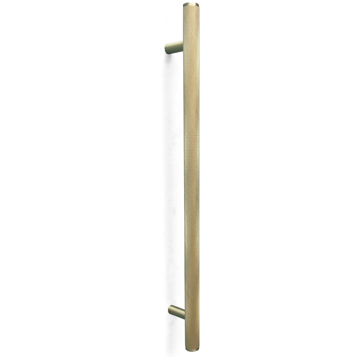 Bellevue Knurled Entry Pull Handle Brushed Satin Brass