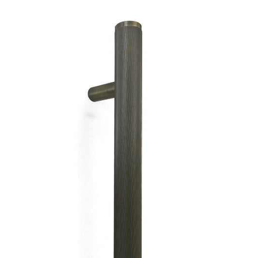 Bellevue Lined Entry Pull Handle Dark Brushed Brass