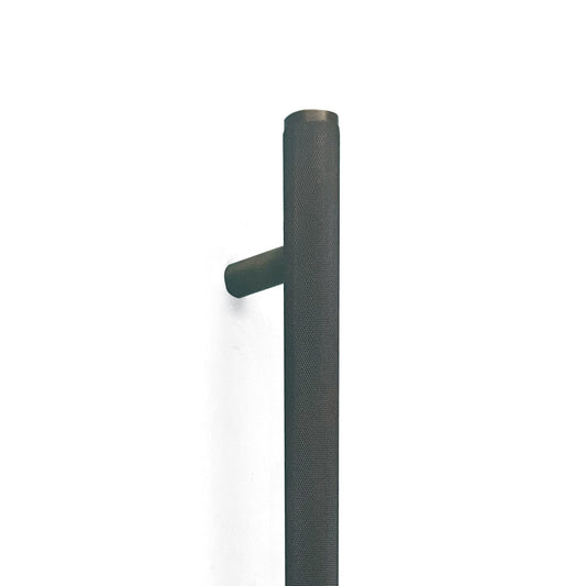 Bellevue Knurled Door Pull with Back-to-Back Fixing 416mm Bronze