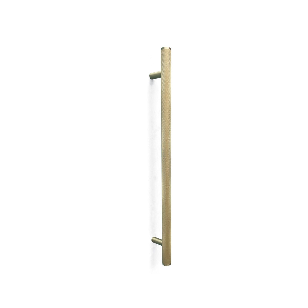 Bellevue Knurled Door Pull with Back-to-Back Fixing 416mm Brushed Satin Brass