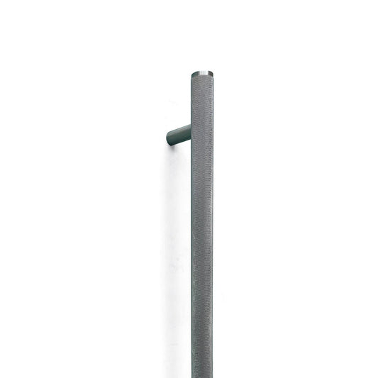 Bellevue Knurled Door Pull with Back-to-Back Fixing 416mm Dull Brushed Nickel