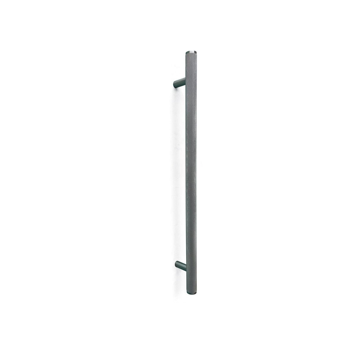 Bellevue Knurled Door Pull with Back-to-Back Fixing 416mm Dull Brushed Nickel