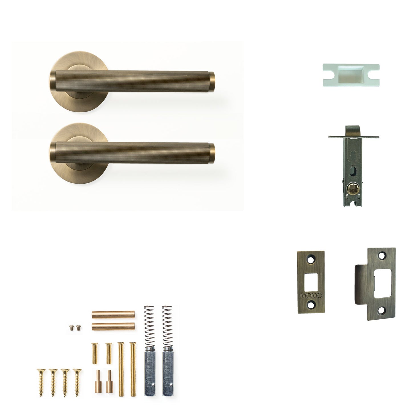 Bellevue Lined Lever Passage Set Dark Brushed Brass