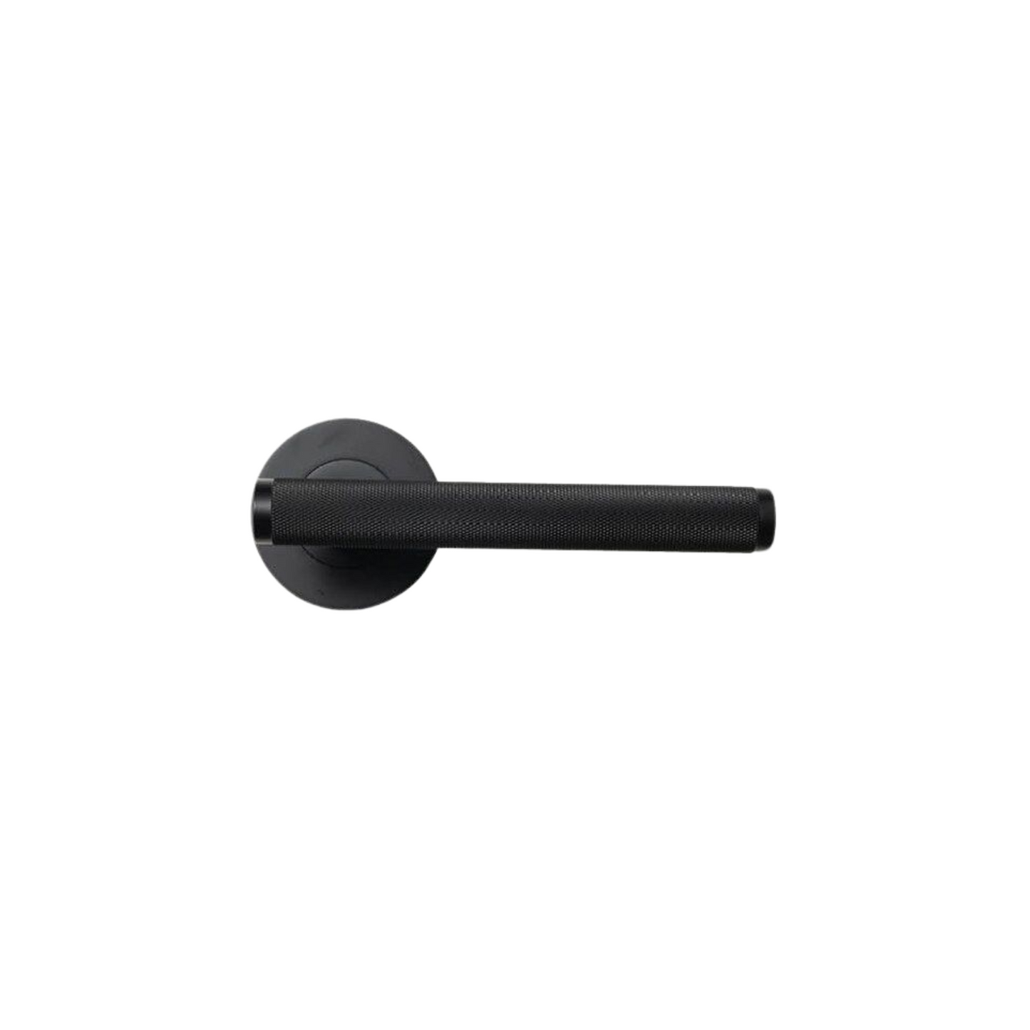 Bellevue Knurled Lever Handle Set Matt Black