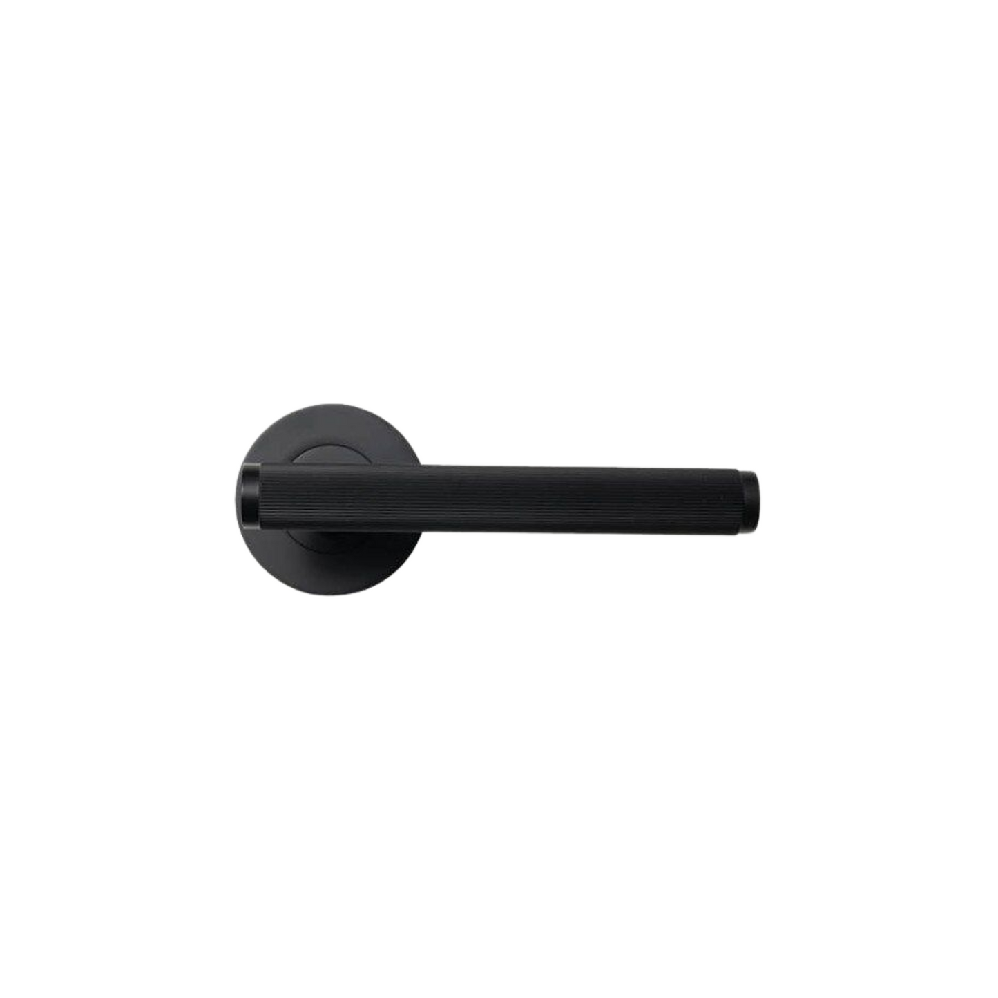 Bellevue Lined Lever Handle Set Matt Black