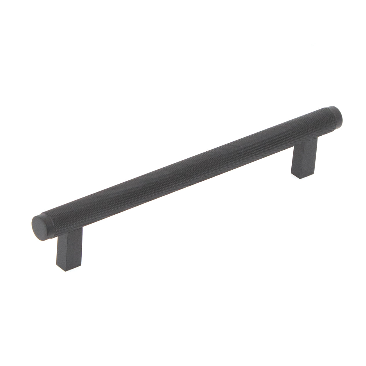Bellevue Solid Brass Knurled Bar Pull Matt Black 160mm