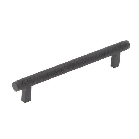 Bellevue Solid Brass Knurled Bar Pull Matt Black 160mm
