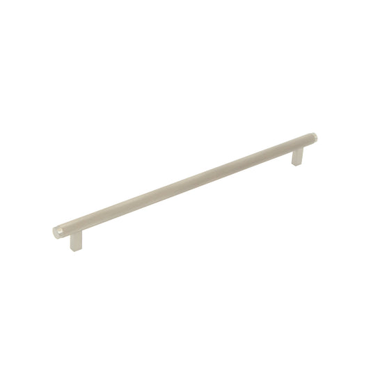 Bellevue Solid Brass Knurled Bar Pull Dull Brushed Nickel 320mm