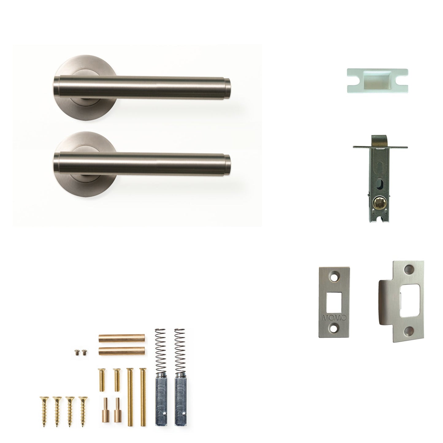 Bellevue Plain Lever Passage Set Dull Brushed Nickel