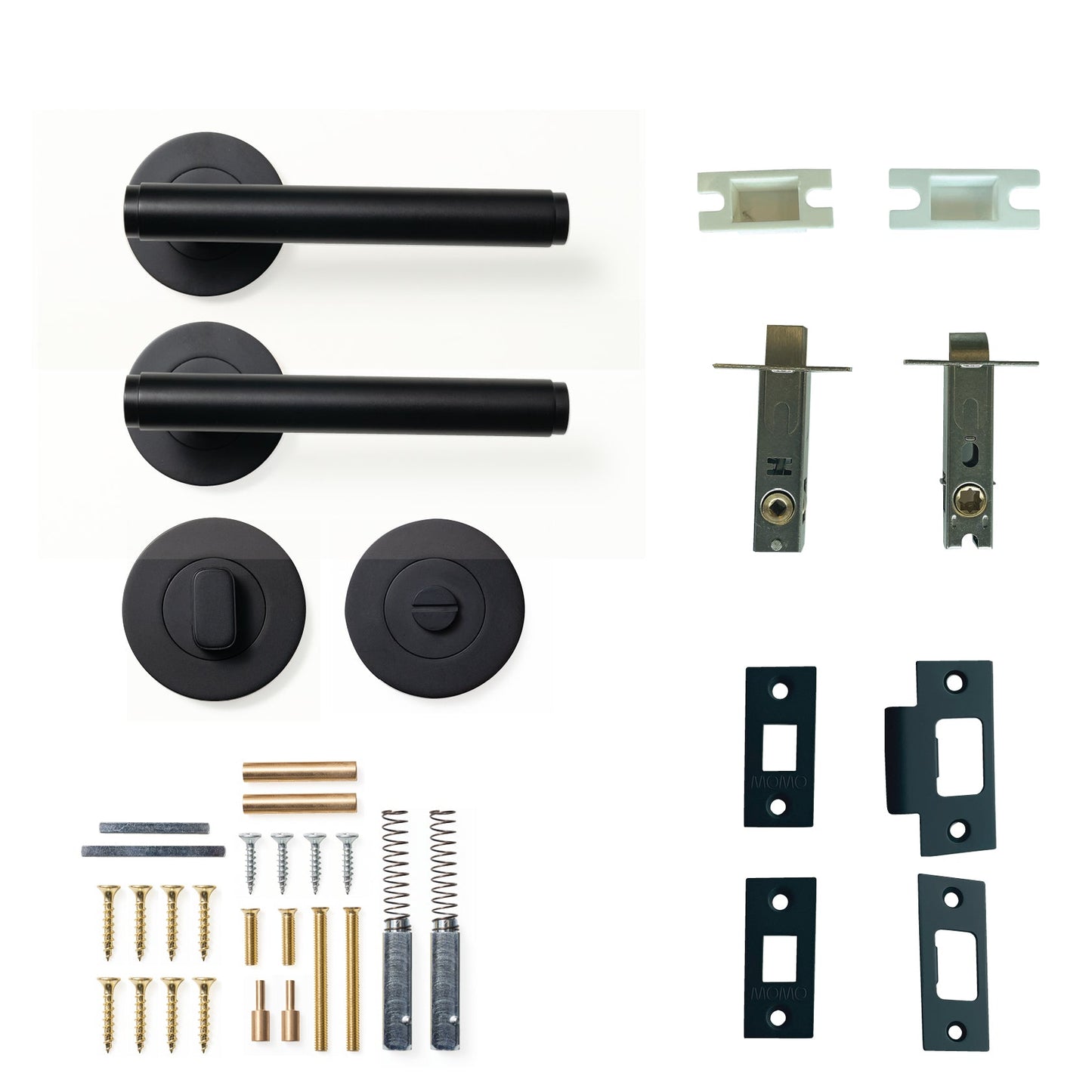 Bellevue Plain Lever Privacy Set Matt Black