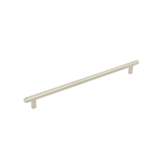 Bellevue Solid Brass Plain Bar Pull Dull Brushed Nickel 320mm