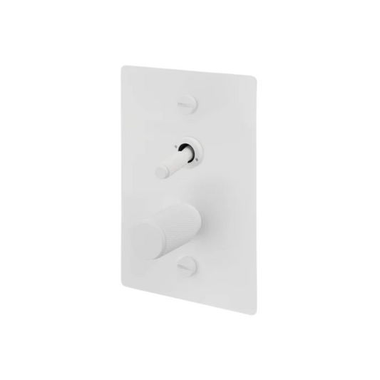 2G Toggle + Dimmer / Vertical / Cross / White