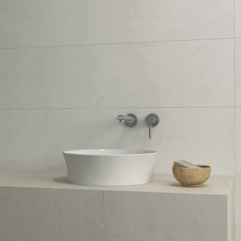 Fino Round 382 Above Counter Fireclay Basin Gloss White