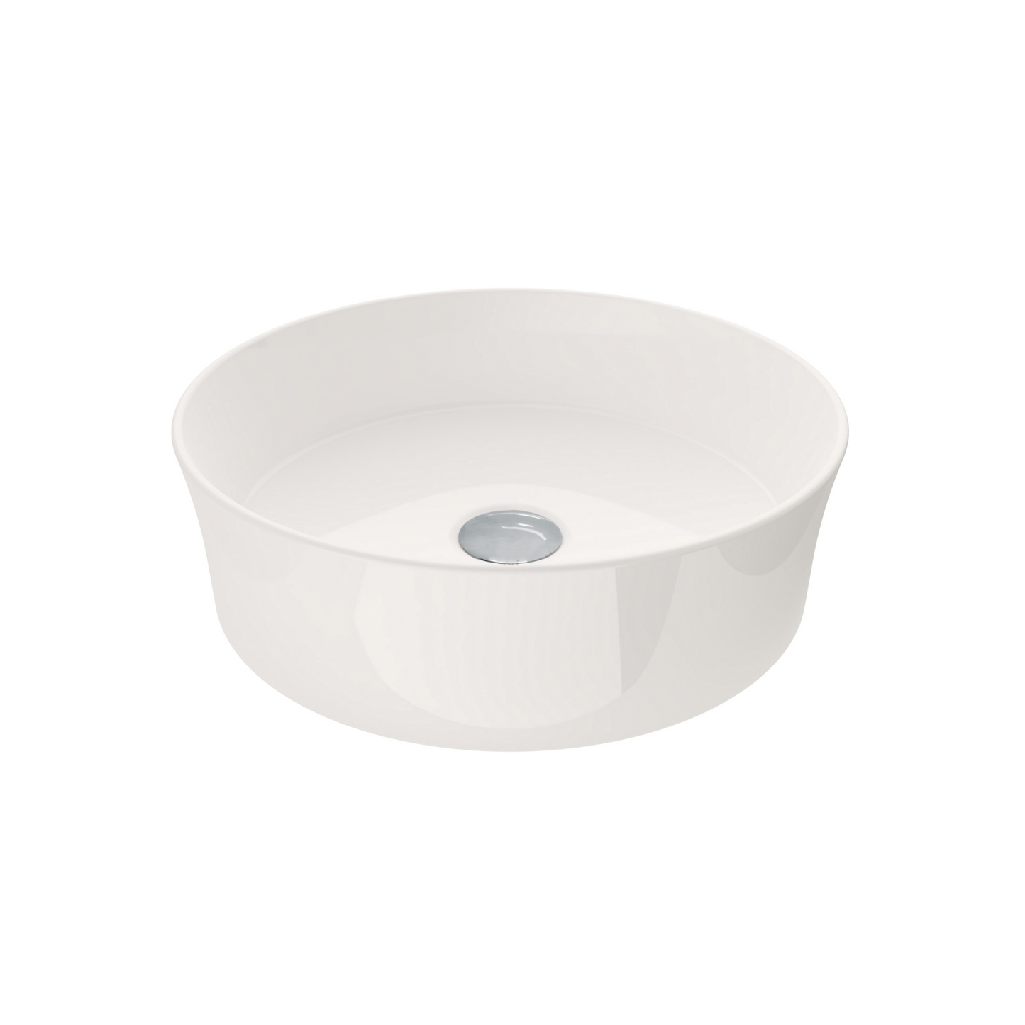 Fino Round 382 Above Counter Fireclay Basin Gloss White