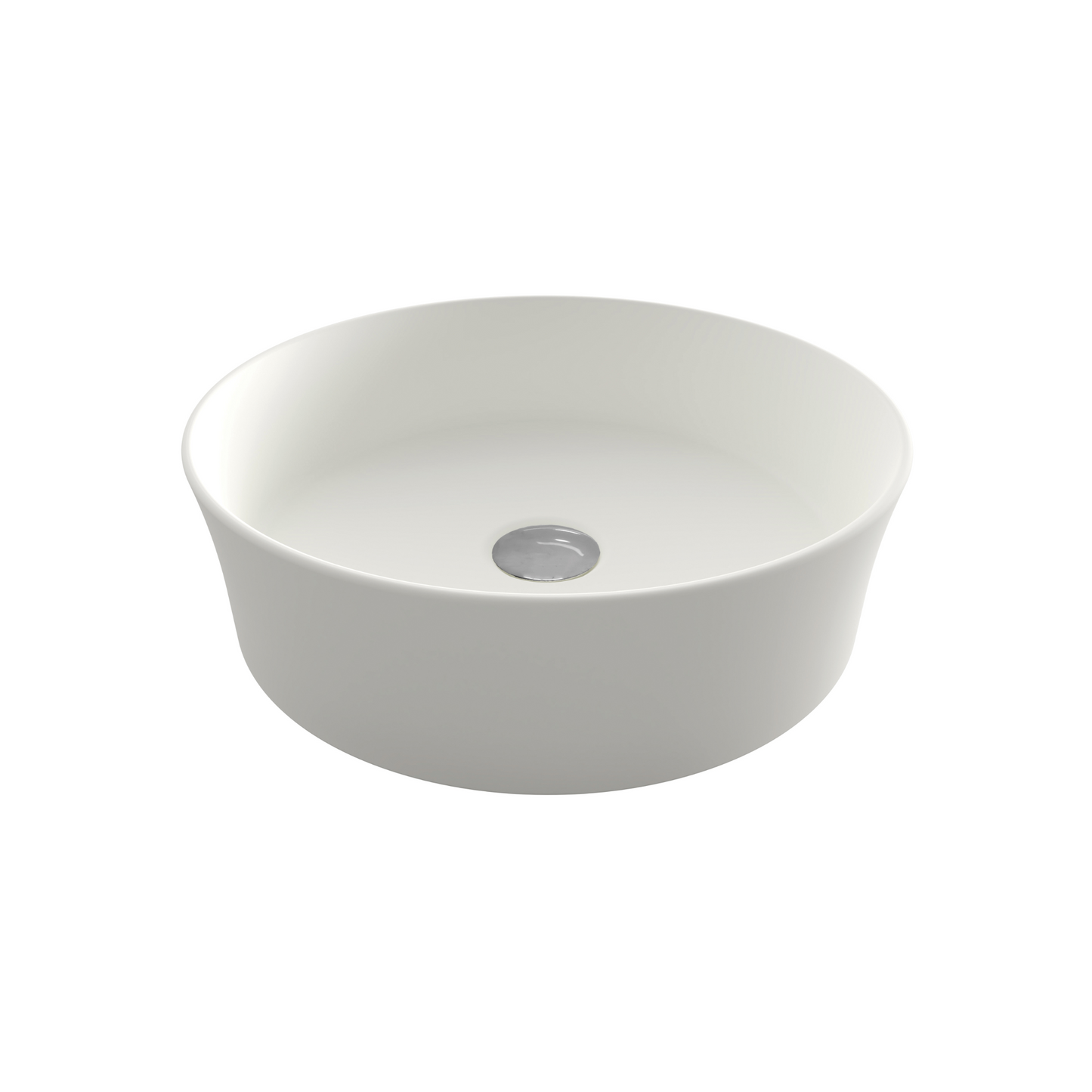 Fino Round 382 Above Counter Fireclay Basin Matte White