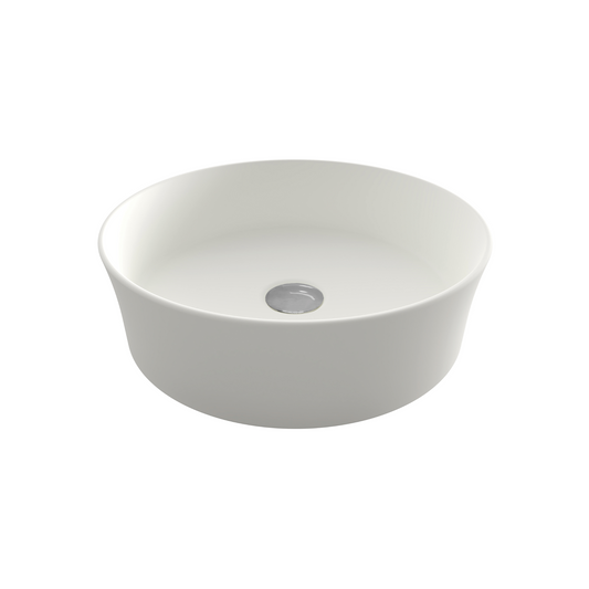 Fino Round 382 Above Counter Fireclay Basin Matte White