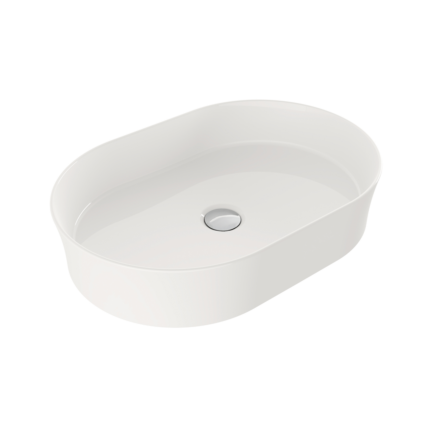 Fino 55 x 38 Above Counter Fireclay Basin Gloss White