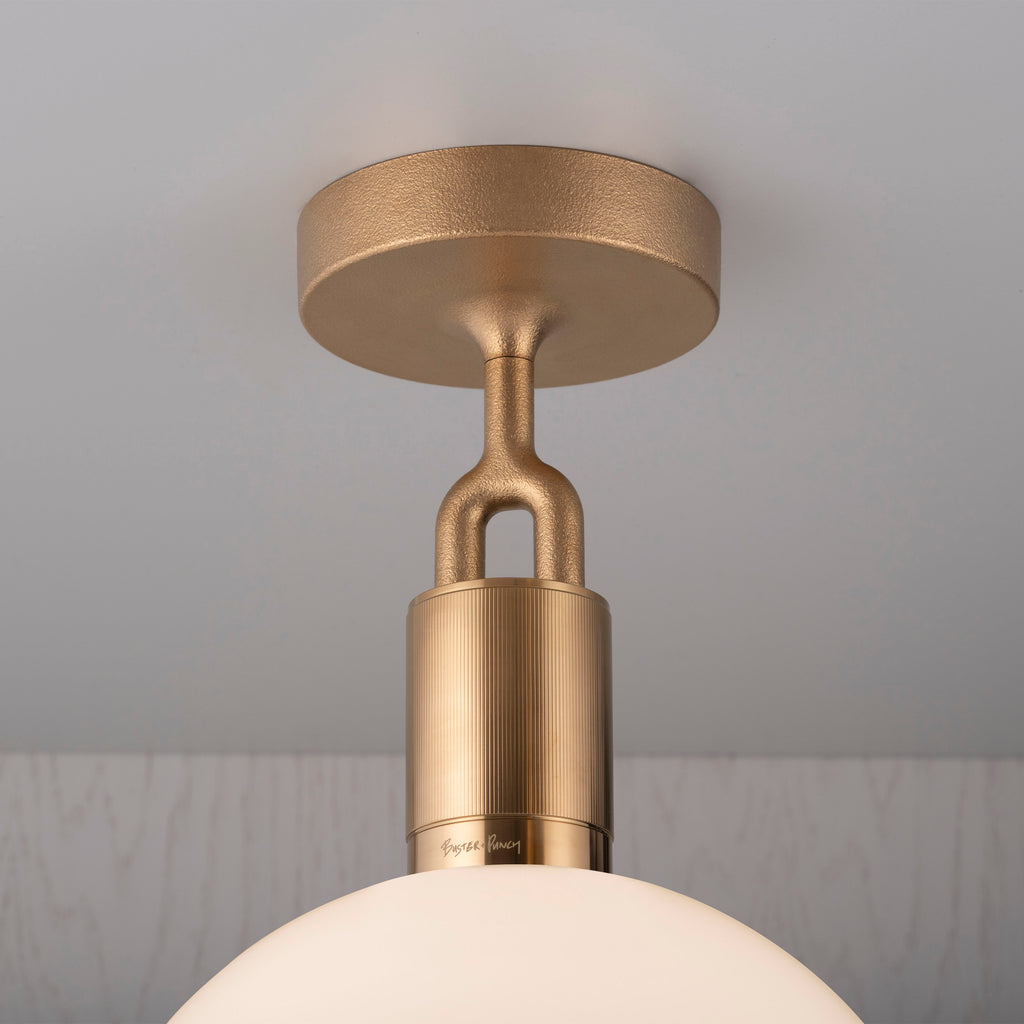 Forked Ceiling / Globe / Opal / Large / Brass