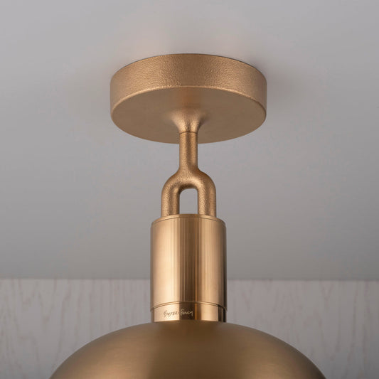 Forked Ceiling / Shade / Globe / Opal / Large / Brass