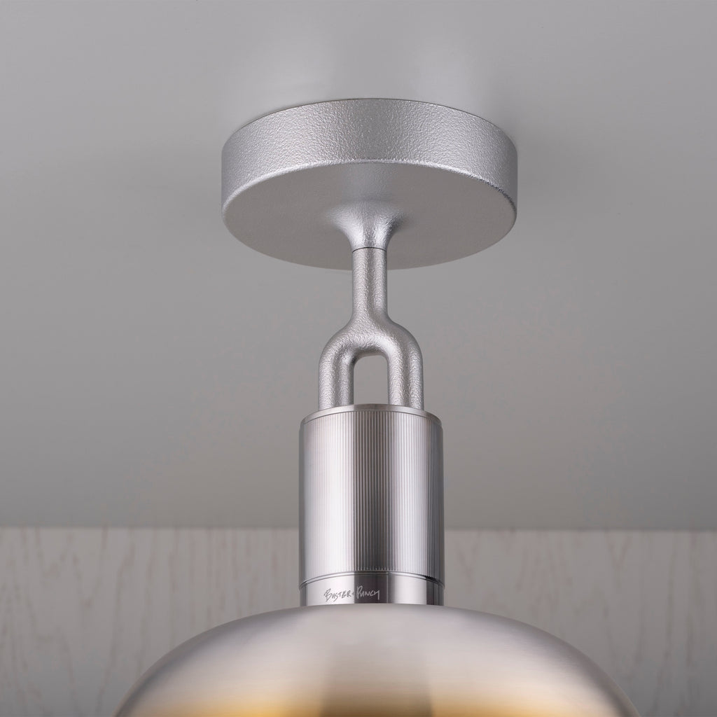 Forked Ceiling / Shade / Globe / Smoked / Medium / Burnt Steel