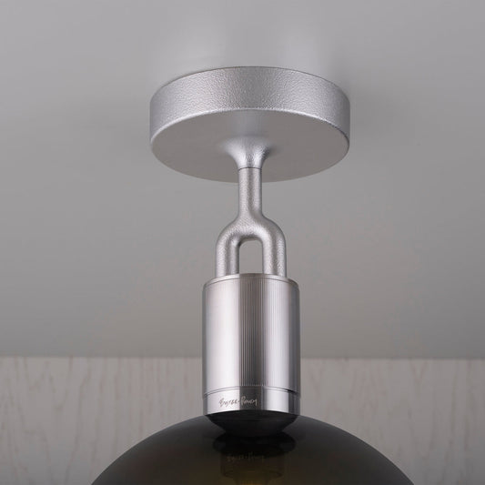 Forked Ceiling / Globe / Smoked / Medium / Steel
