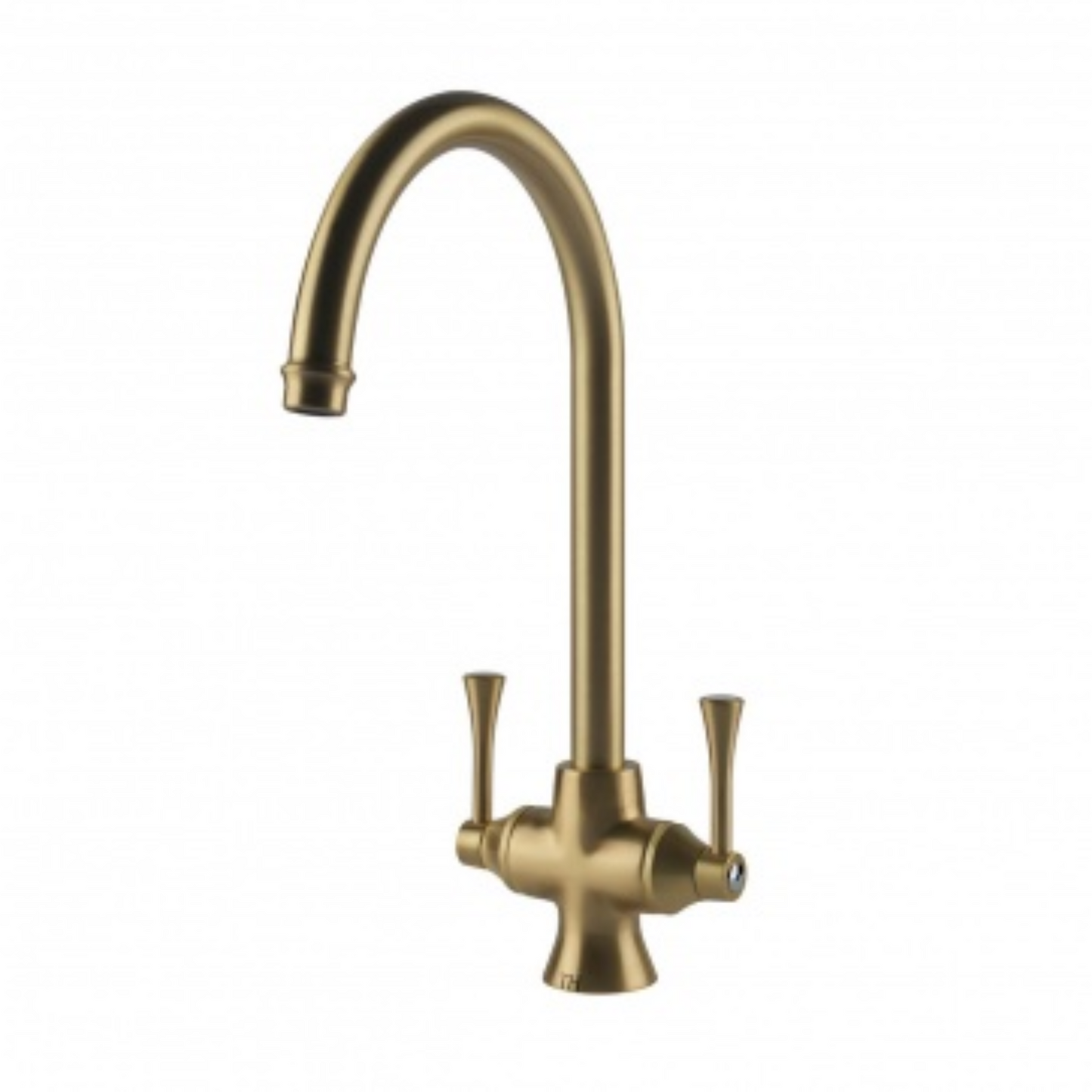 Gosford Double Sink Mixer Brushed Brass