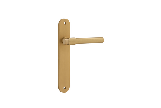 Helsinki Lever Oval Brushed Brass