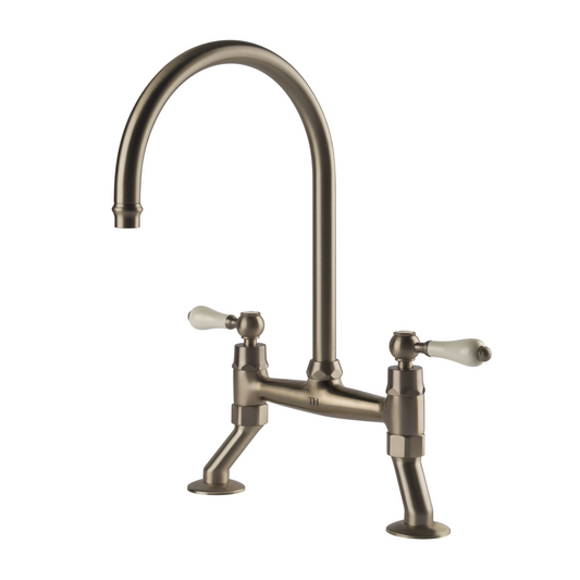 Ludlow Bridge Sink Mixer Brushed Nickel