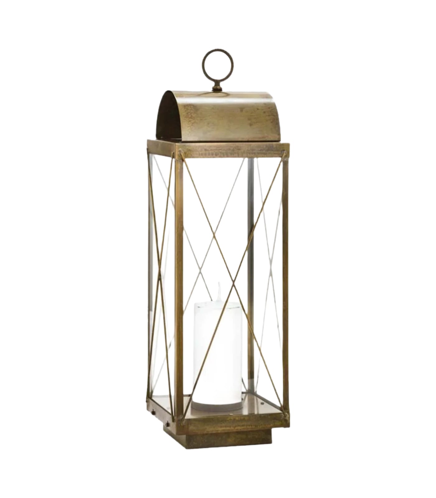 Lanterne Brass Tall Accent Outdoor Floor Lamp