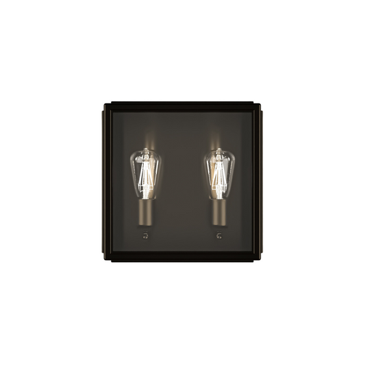 Lille 2 Light Wall/Ceiling Light Old Bronze/Clear