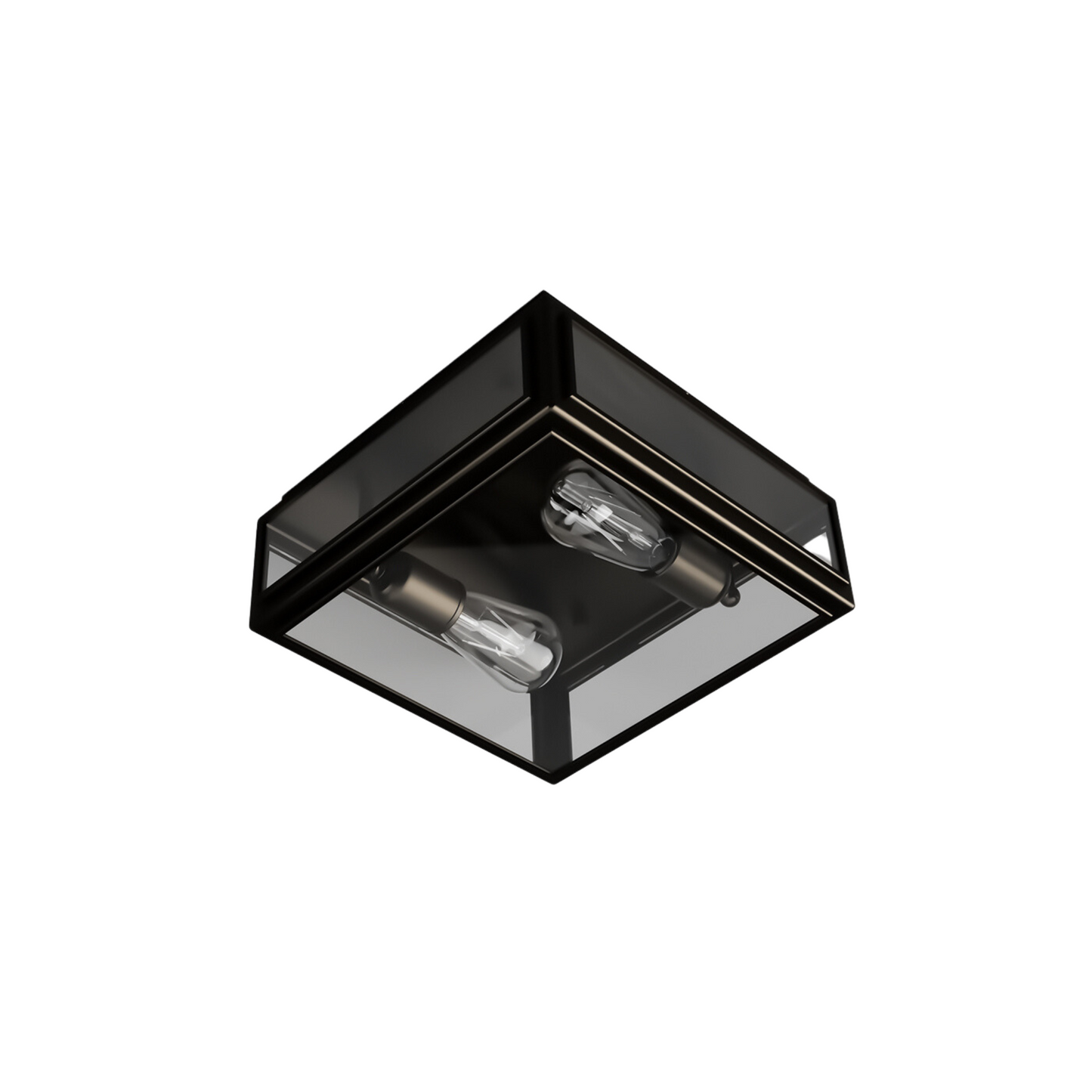 Lille 2 Light Wall/Ceiling Light Old Bronze/Clear