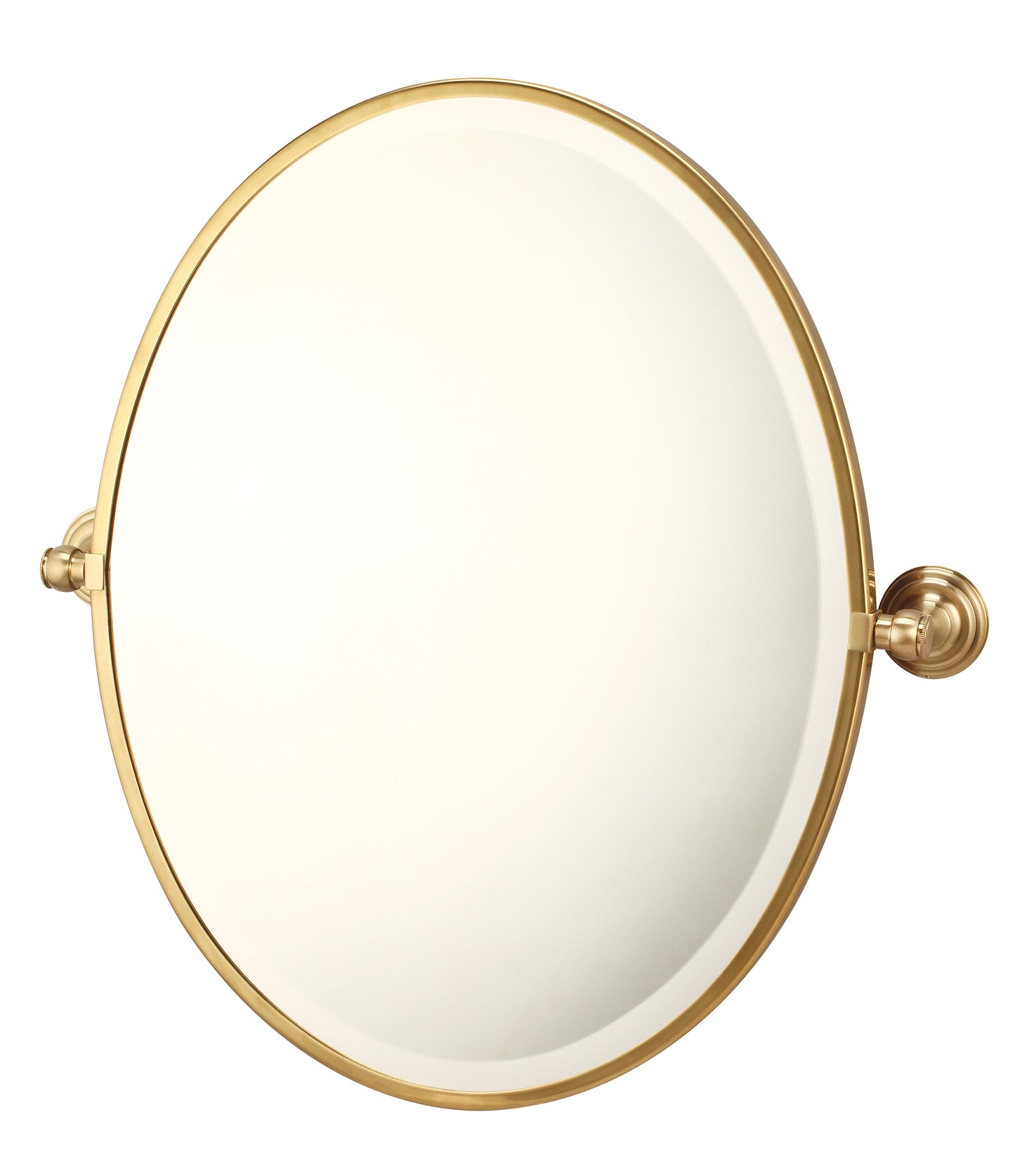 Mayer Pivot Oval Mirror Brushed Brass