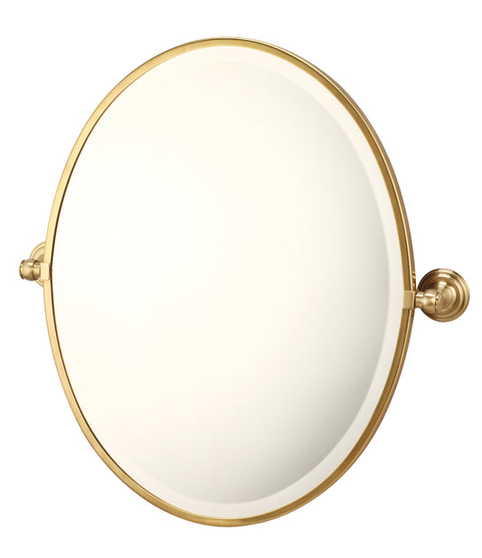 Mayer Pivot Oval Mirror Brushed Brass