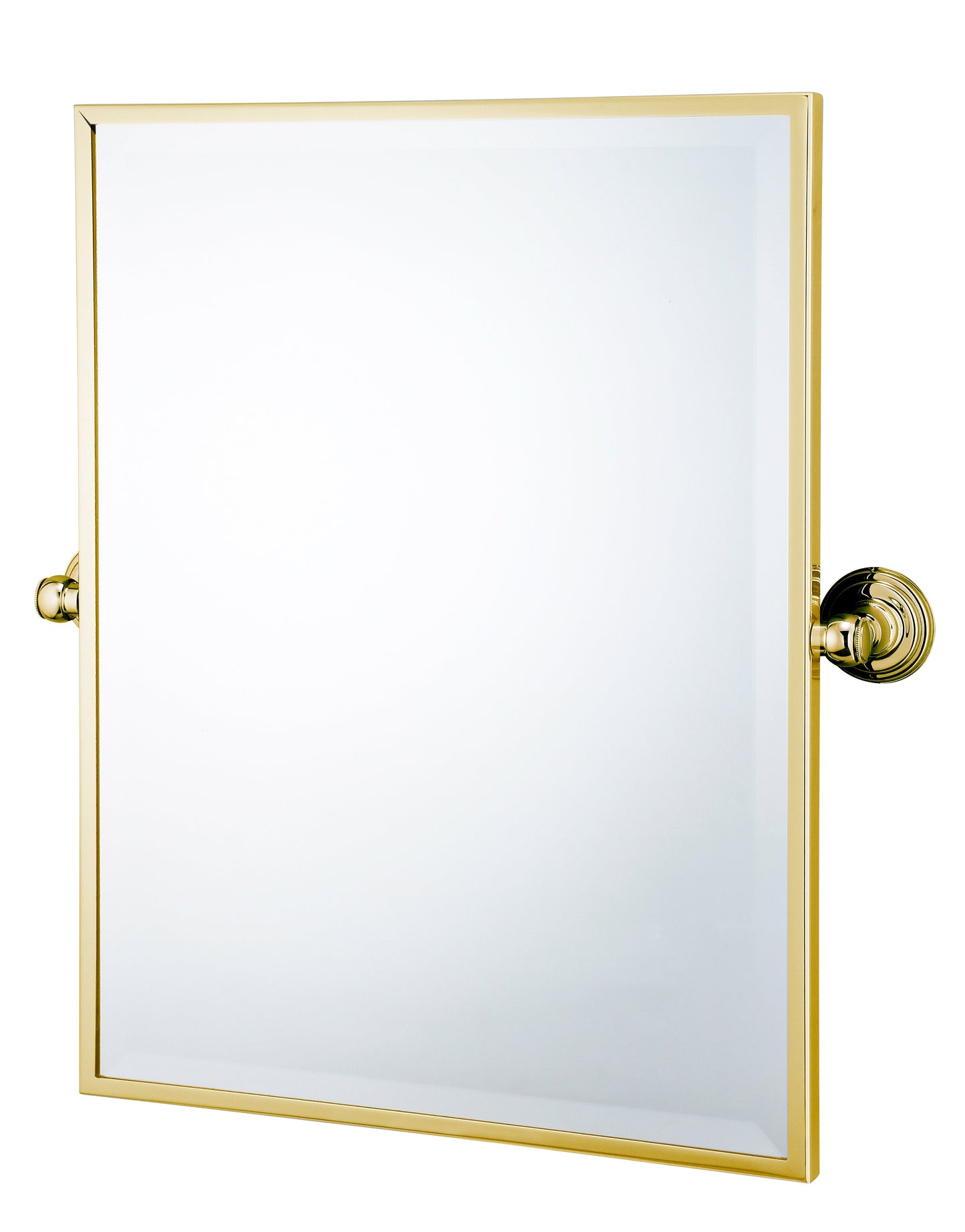 Mayer Pivot Rectangular Mirror Brushed Brass
