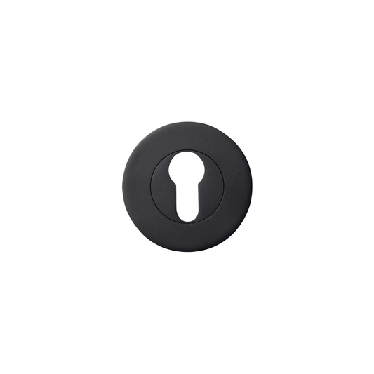 Euro Cylinder Escutcheon Set Matt Black
