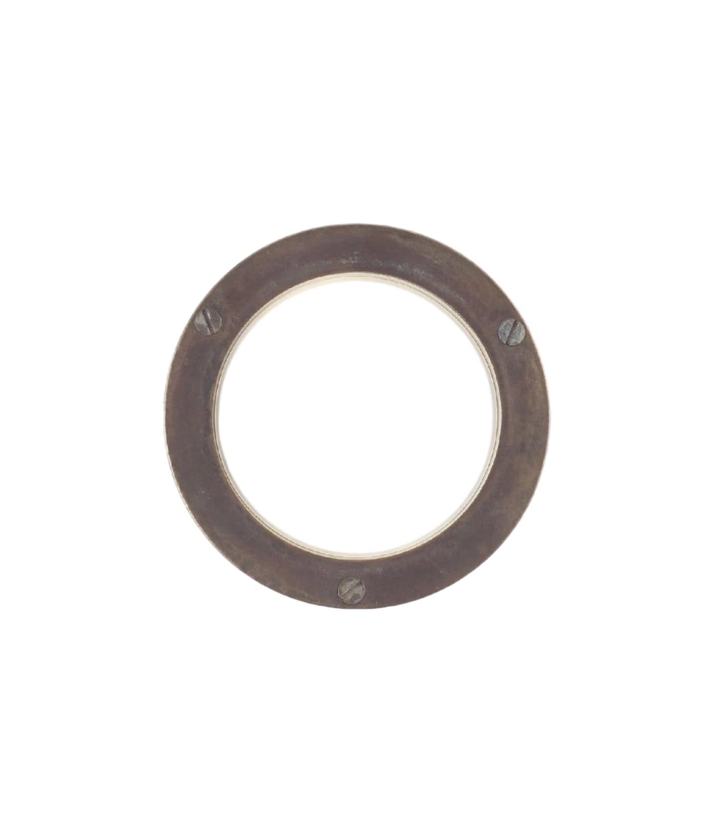 Marina Brass Plain Round Bunker Light with White Glass