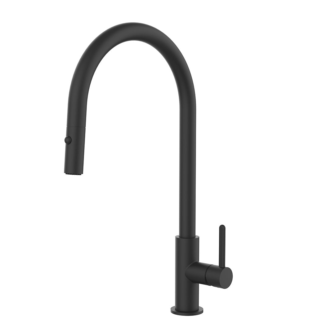 Naples Pull Out Sink Mixer Matte Black