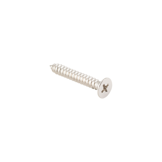 Screw - Hinge Stainless Steel Polished Nickel 10g x 32mm (50 pack)