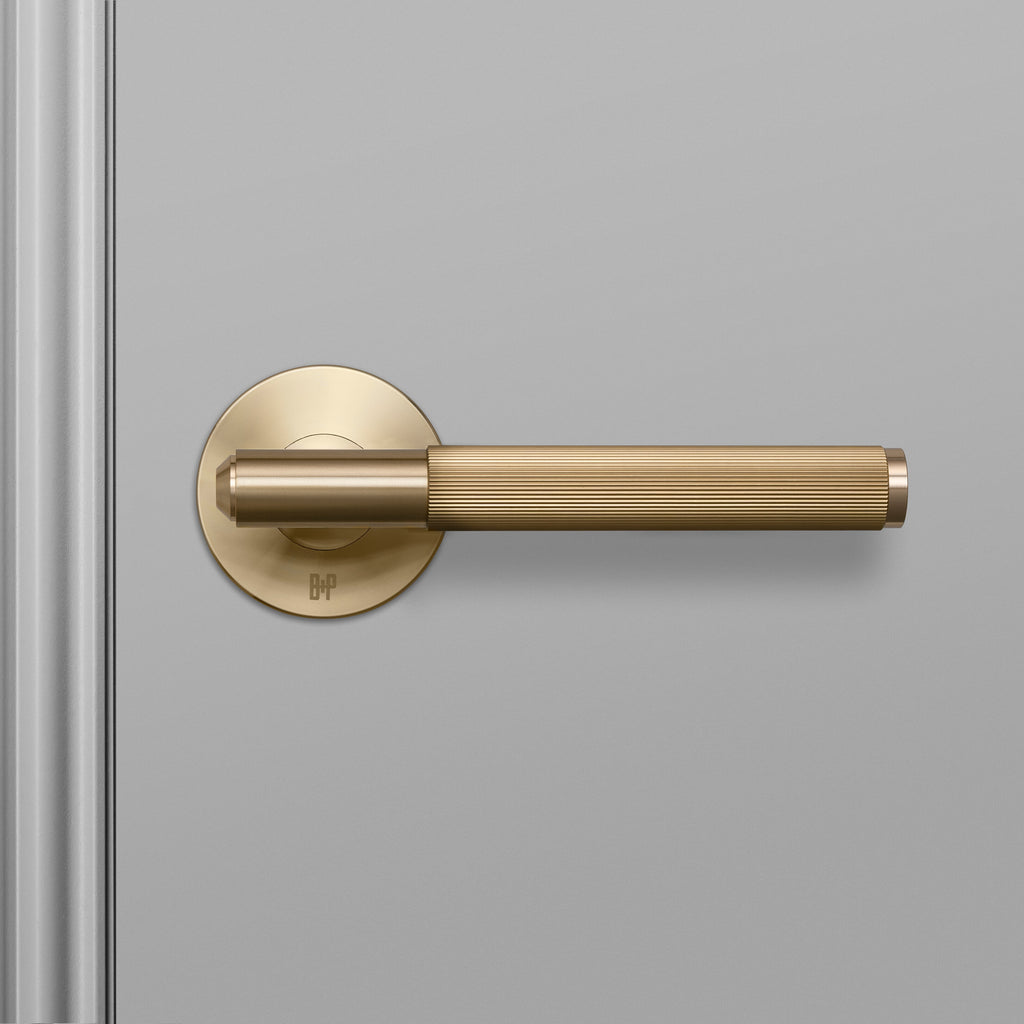 Floating Linear Handle Buster & Punch | Door Handle Linear Sprung Passage Brass – Fragments
