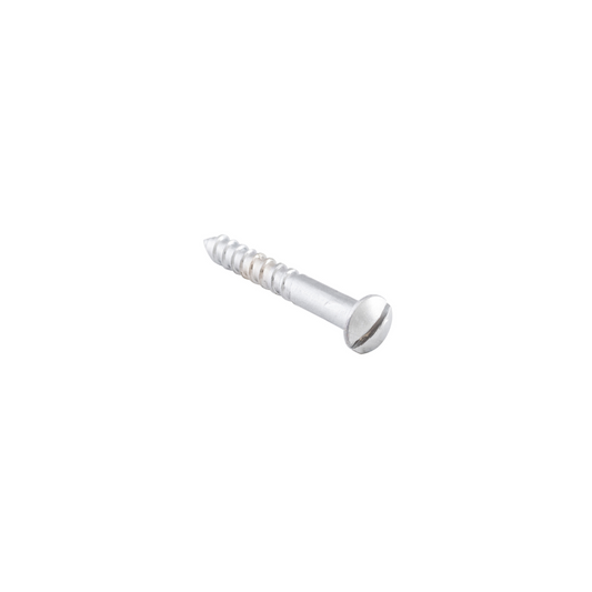 Screw - Domed Head Satin Chrome 6g x 25mm (50 pack)
