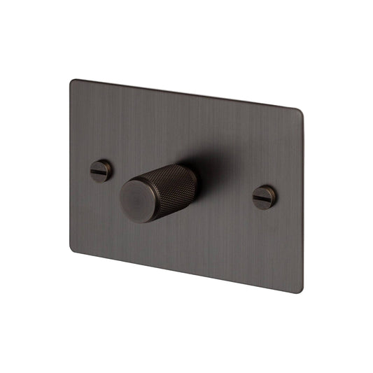 1G Dimmer / Horizontal / 250W Retractive / Cross / Smoked Bronze