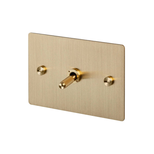 1G Toggle / Horizontal / 2-Way / Cross / Brass