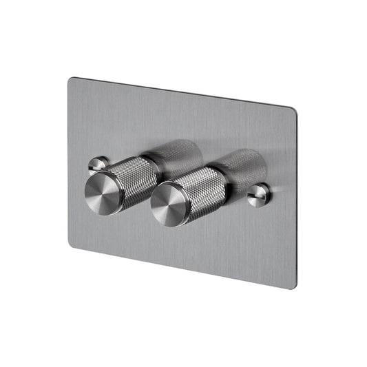 2G Dimmer / Horizontal / 100W / Cross / Steel