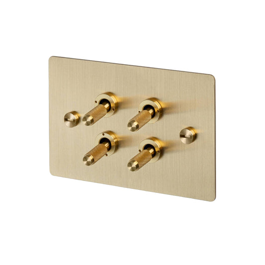 4G Toggle / Horizontal / 2-Way / Cross / Brass