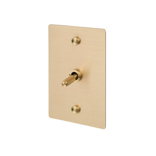 1G Toggle / Vertical / 2-Way / Cross / Brass
