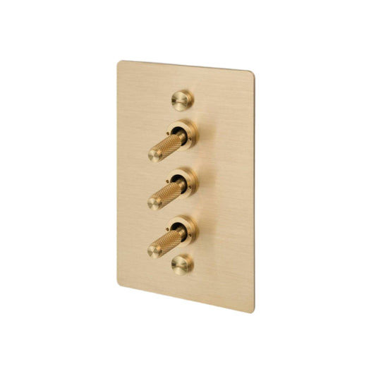 3G Toggle / Vertical / 2-Way / Cross / Brass